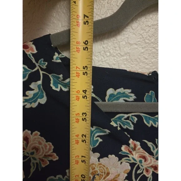 Chico's Floral Maxi Dress Kimono‎ Sleeve Bohemian Style Black Size 0 - Picture 5 of 5